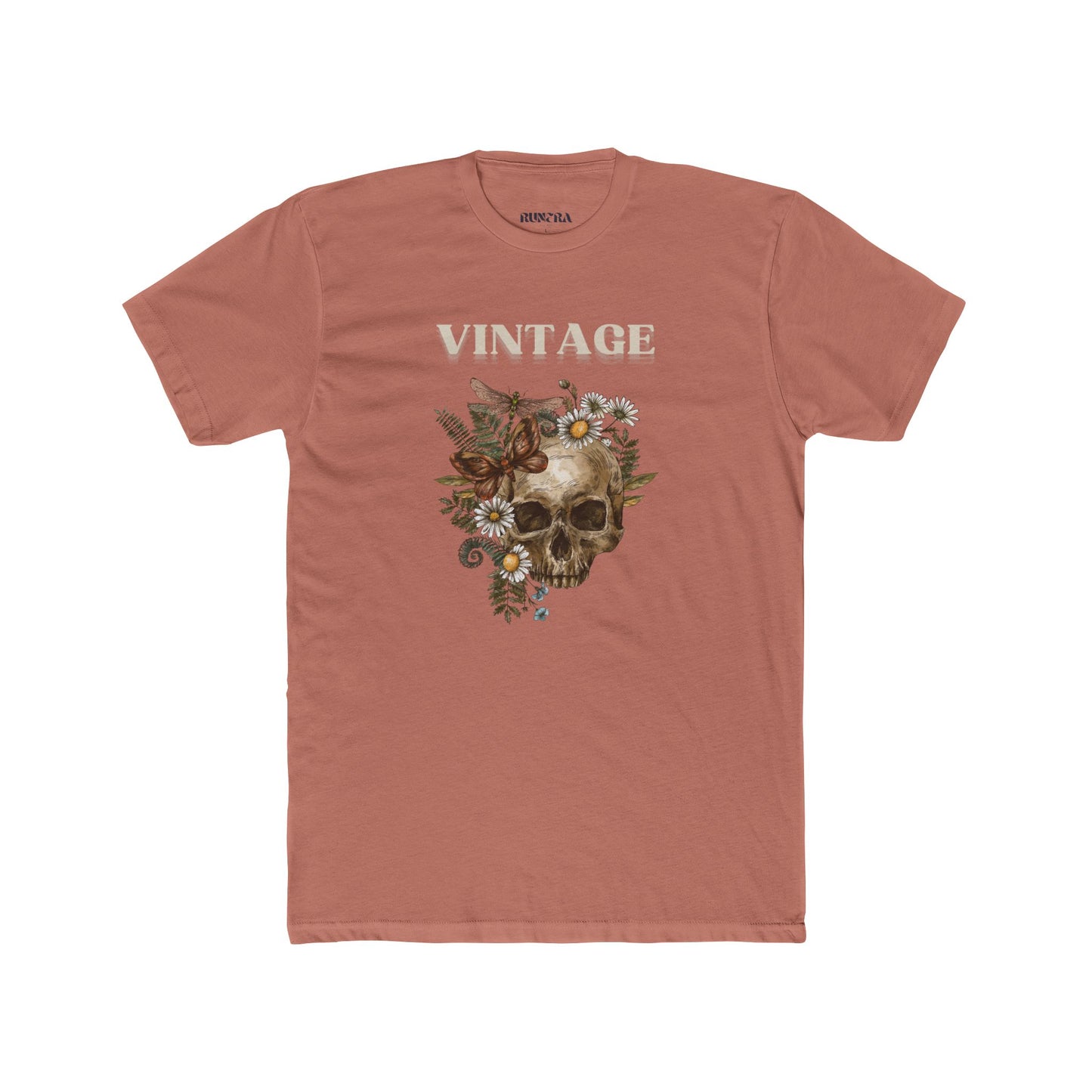 Vintage Skull Unisex Cotton Crew Tee, Graphic Tee, Casual T-Shirt, Unique Gift, Festival Shirt, Unisex Wear