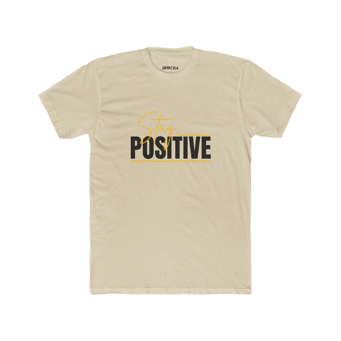 Stay Positive Unisex Cotton Crew Tee, Motivational T-Shirt, Casual Wear, Gift for Friends, Uplifting Apparel