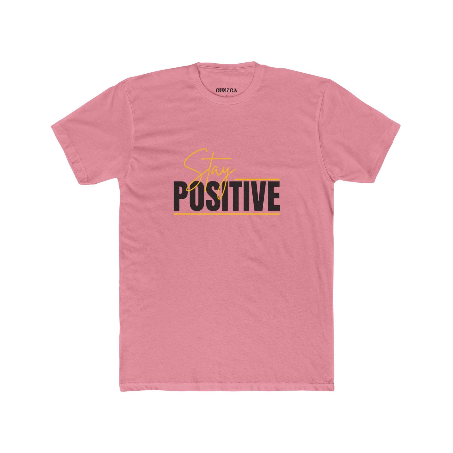 Stay Positive Unisex Cotton Crew Tee, Motivational T-Shirt, Casual Wear, Gift for Friends, Uplifting Apparel