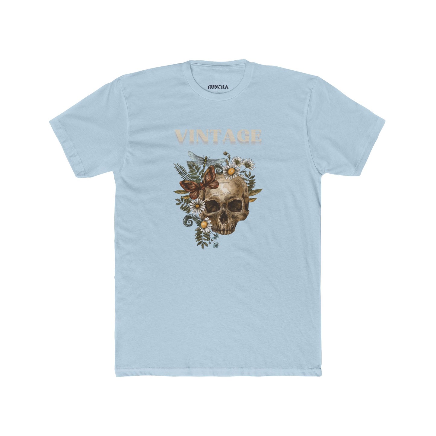 Vintage Skull Unisex Cotton Crew Tee, Graphic Tee, Casual T-Shirt, Unique Gift, Festival Shirt, Unisex Wear