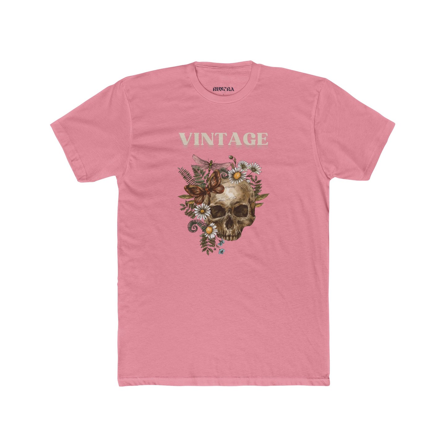 Vintage Skull Unisex Cotton Crew Tee, Graphic Tee, Casual T-Shirt, Unique Gift, Festival Shirt, Unisex Wear
