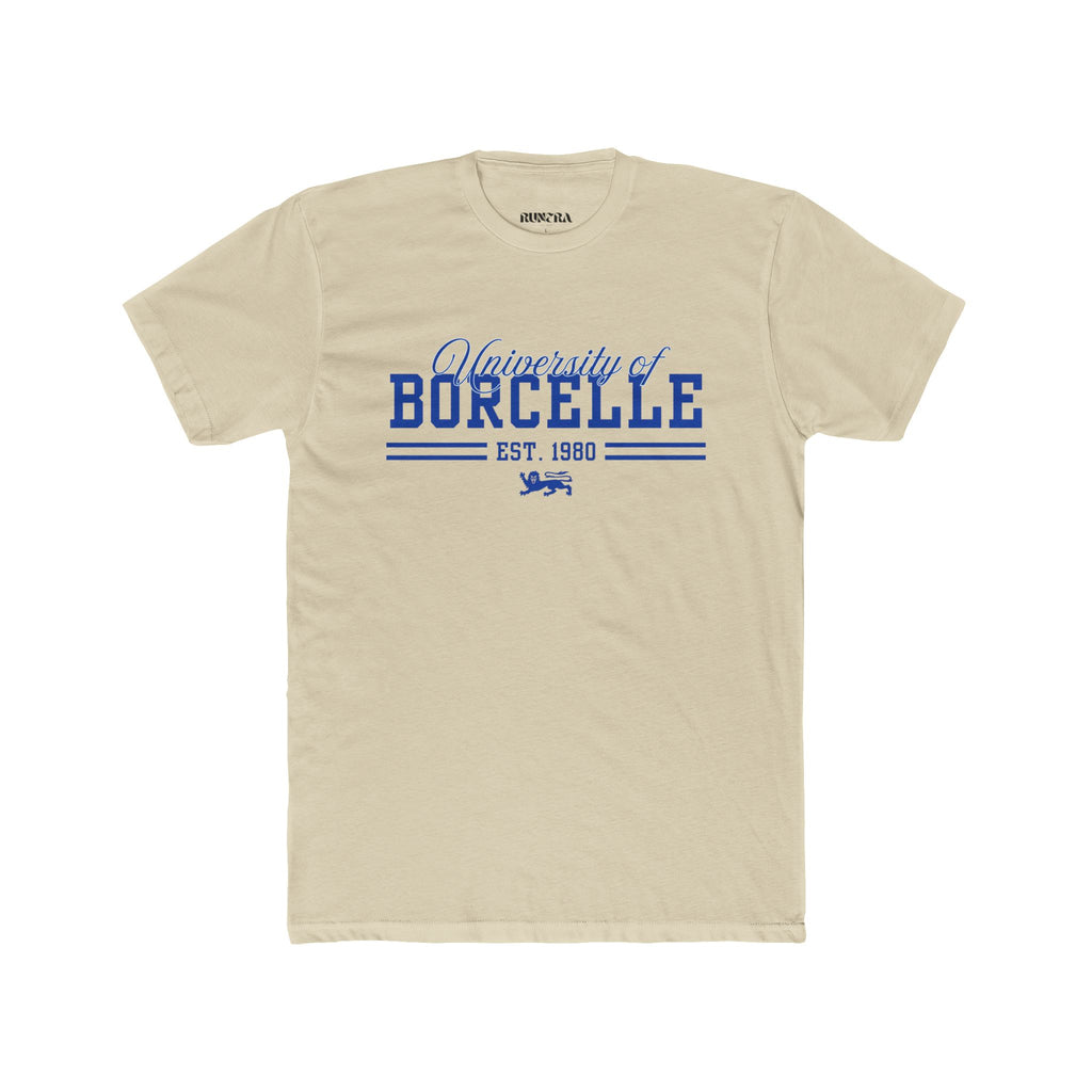 Unisex Cotton Crew Tee with University of Borcelle Est. 1980 Design, College Apparel, Casual Wear, Graduation Gift, University Merchandise