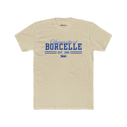 Unisex Cotton Crew Tee with University of Borcelle Est. 1980 Design, College Apparel, Casual Wear, Graduation Gift, University Merchandise