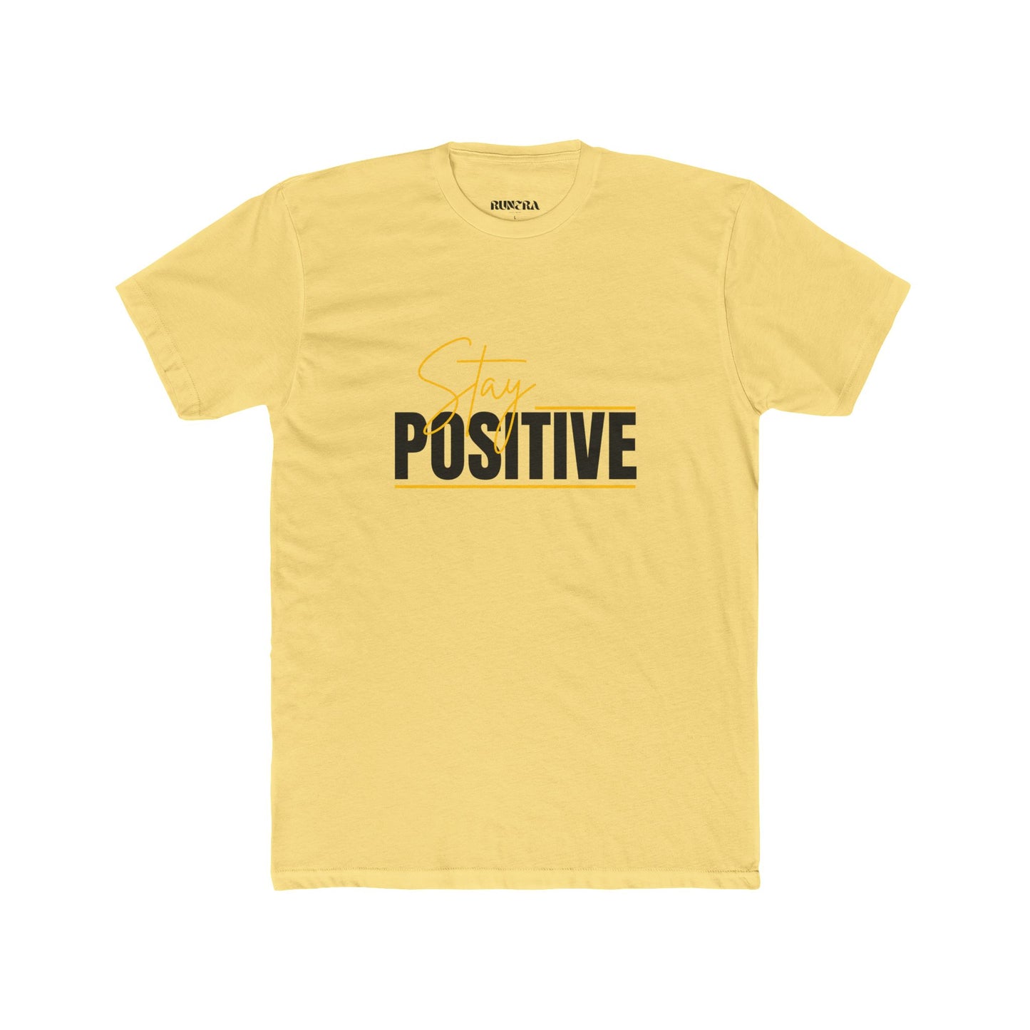 Stay Positive Unisex Cotton Crew Tee, Motivational T-Shirt, Casual Wear, Gift for Friends, Uplifting Apparel