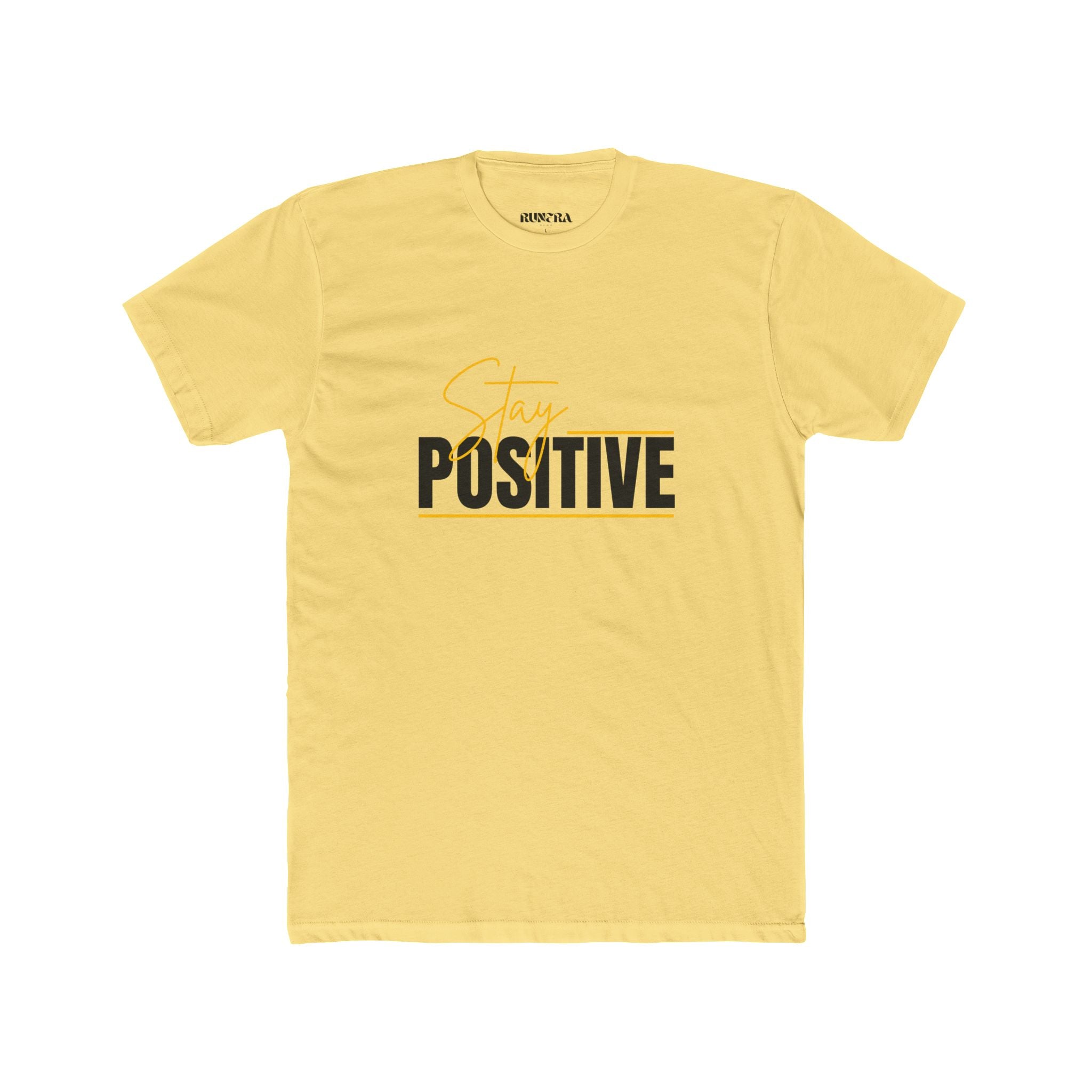 Stay Positive Unisex Cotton Crew Tee, Motivational T-Shirt, Casual Wear, Gift for Friends, Uplifting Apparel