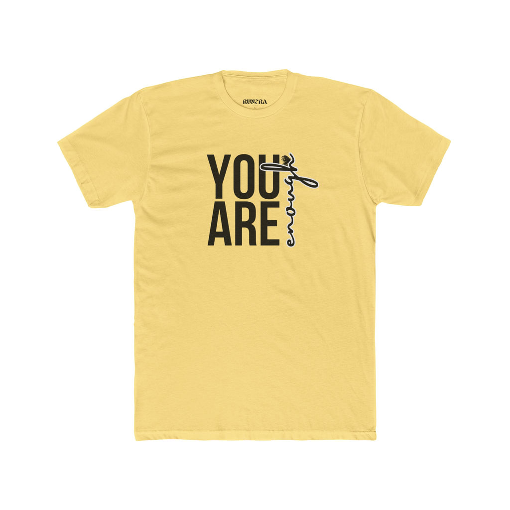 Inspirational Unisex Cotton Crew Tee - You Are Enough, Motivational Shirt, Gift for Friends, Positive Affirmation Apparel, Everyday Wear
