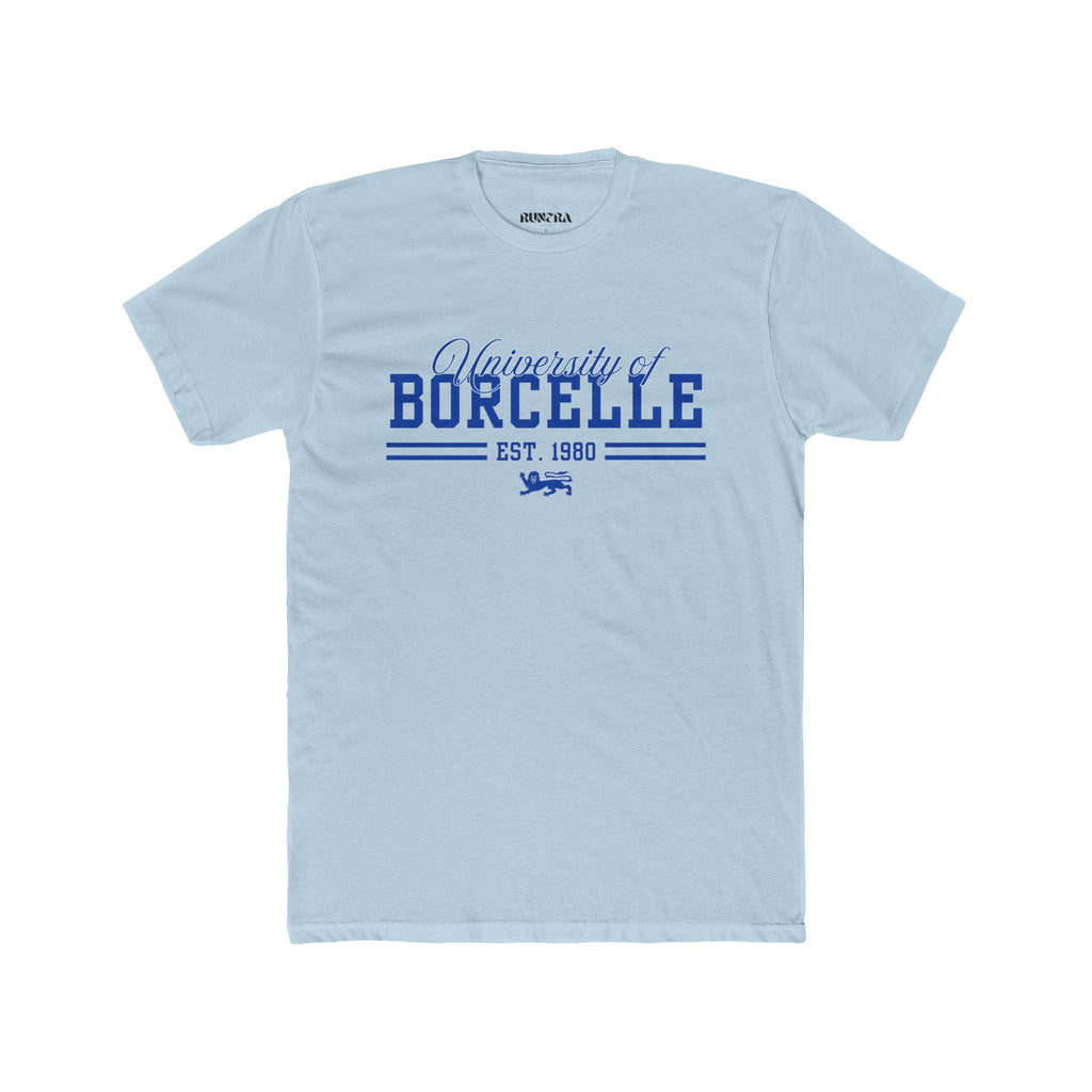 Unisex Cotton Crew Tee with University of Borcelle Est. 1980 Design, College Apparel, Casual Wear, Graduation Gift, University Merchandise