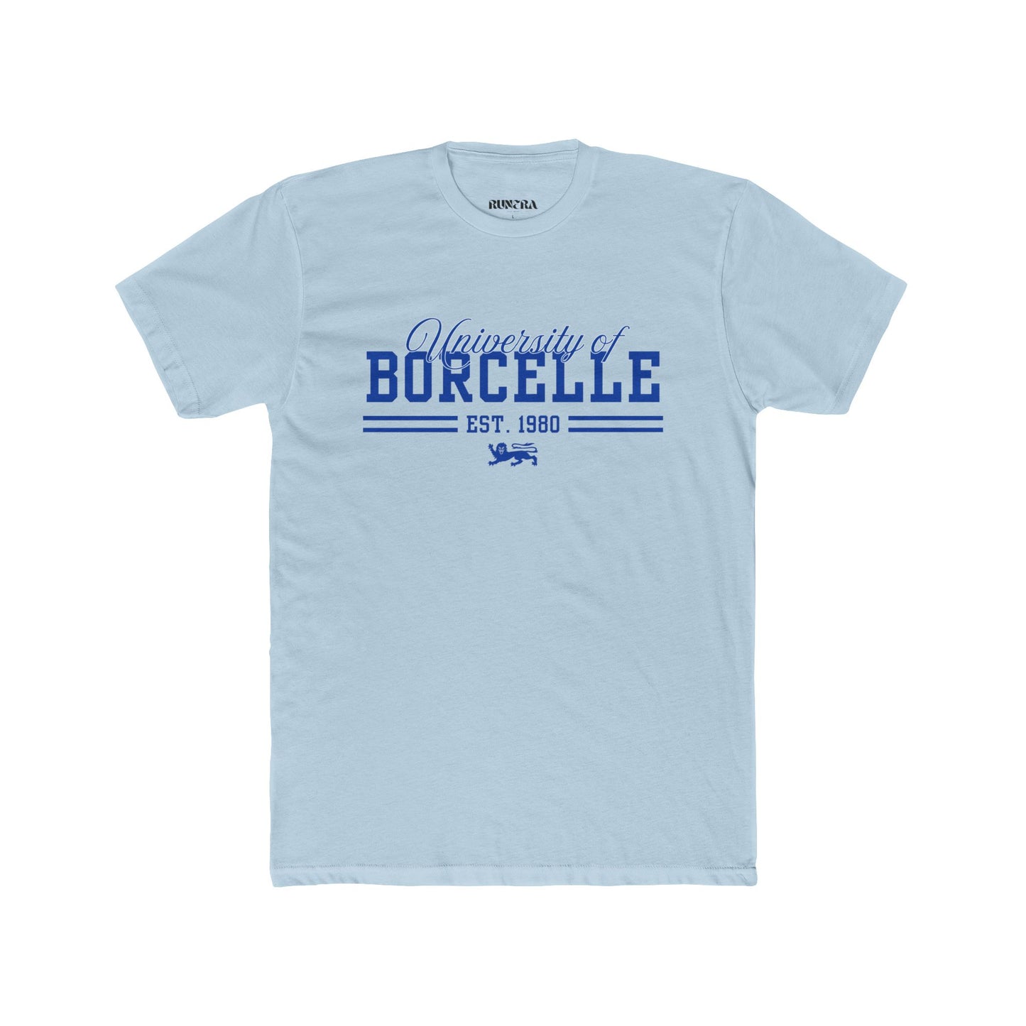 Unisex Cotton Crew Tee with University of Borcelle Est. 1980 Design, College Apparel, Casual Wear, Graduation Gift, University Merchandise
