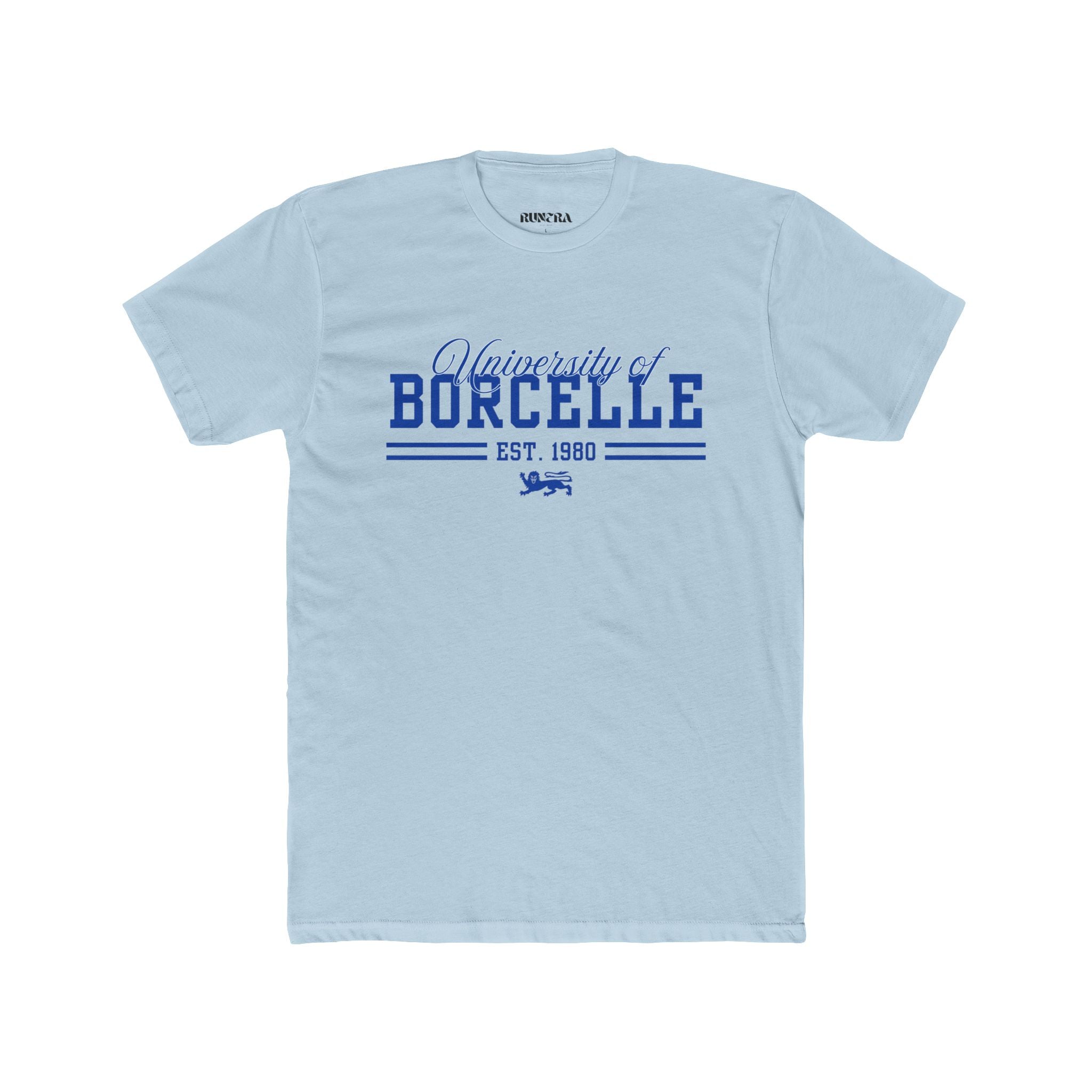 Unisex Cotton Crew Tee with University of Borcelle Est. 1980 Design, College Apparel, Casual Wear, Graduation Gift, University Merchandise