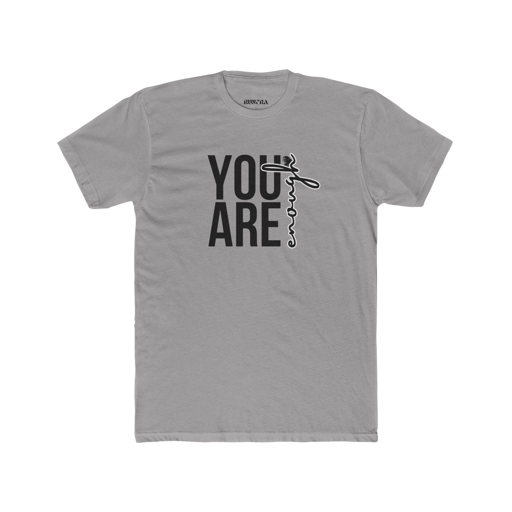 Inspirational Unisex Cotton Crew Tee - You Are Enough, Motivational Shirt, Gift for Friends, Positive Affirmation Apparel, Everyday Wear