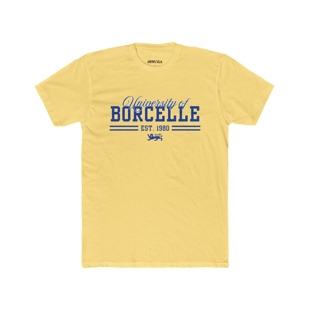 Unisex Cotton Crew Tee with University of Borcelle Est. 1980 Design, College Apparel, Casual Wear, Graduation Gift, University Merchandise