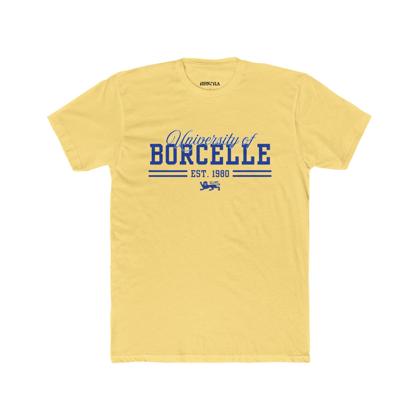 Unisex Cotton Crew Tee with University of Borcelle Est. 1980 Design, College Apparel, Casual Wear, Graduation Gift, University Merchandise
