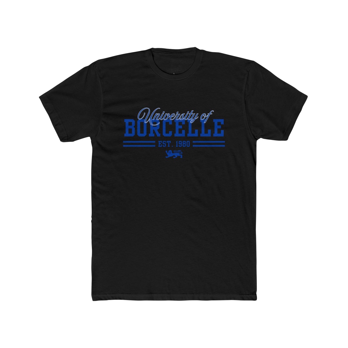 Unisex Cotton Crew Tee with University of Borcelle Est. 1980 Design, College Apparel, Casual Wear, Graduation Gift, University Merchandise