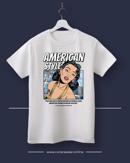 Vintage American Style Tee, Retro Graphic T-Shirt, Unisex Casual Wear, Gift for Her, Birthday Gift, Americana Fashion