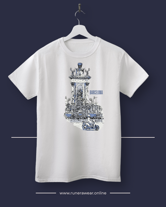 Barcelona Graphic Tee, Unisex Cotton Crew Shirt, Casual Wear, Travel Souvenir, Gift for Travelers, Streetwear, Vacation Apparel