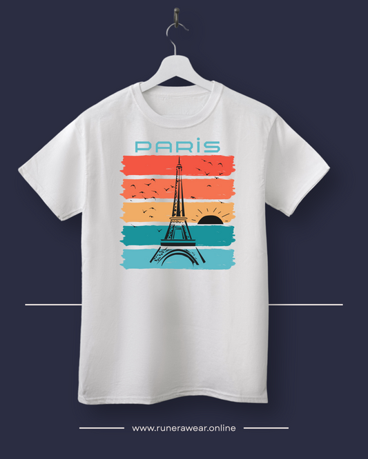 Paris Vintage Graphic Tee for Travelers, Unisex Cotton Crew T-Shirt, Paris Lover Shirt, Travel Gift, Adventure Apparel