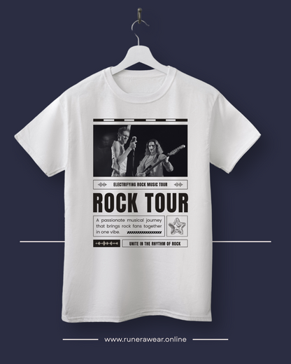 Retro Rock Tour Unisex Cotton Crew Tee, Music Lover Gift, Concert Shirt, Vintage Style Tee, Casual Wear, Festival Apparel