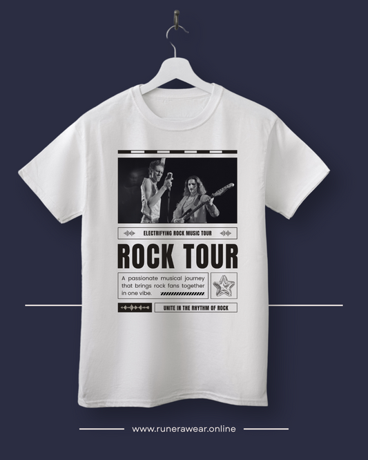 Retro Rock Tour Unisex Cotton Crew Tee, Music Lover Gift, Concert Shirt, Vintage Style Tee, Casual Wear, Festival Apparel