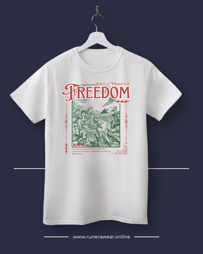 Freedom Graphic Unisex Cotton Tee, Inspirational T-Shirt, Casual Wear, Gift for Friends, Freedom Lover's Apparel