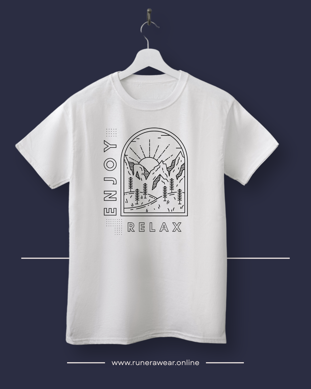 Unisex Relaxation Graphic Tee, Enjoy Relax Shirt, Nature Lover Shirt, Gift for Him or Her, Casual Everyday Wear