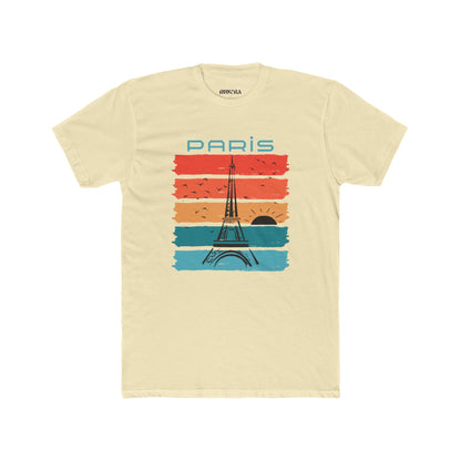 Paris Vintage Graphic Tee for Travelers, Unisex Cotton Crew T-Shirt, Paris Lover Shirt, Travel Gift, Adventure Apparel