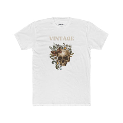 Vintage Skull Unisex Cotton Crew Tee, Graphic Tee, Casual T-Shirt, Unique Gift, Festival Shirt, Unisex Wear