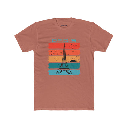 Paris Vintage Graphic Tee for Travelers, Unisex Cotton Crew T-Shirt, Paris Lover Shirt, Travel Gift, Adventure Apparel