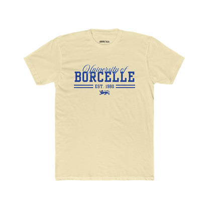Unisex Cotton Crew Tee with University of Borcelle Est. 1980 Design, College Apparel, Casual Wear, Graduation Gift, University Merchandise