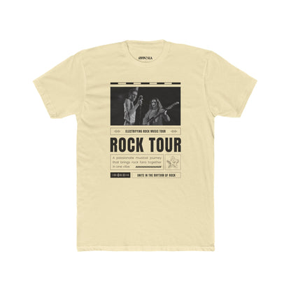 Retro Rock Tour Unisex Cotton Crew Tee, Music Lover Gift, Concert Shirt, Vintage Style Tee, Casual Wear, Festival Apparel