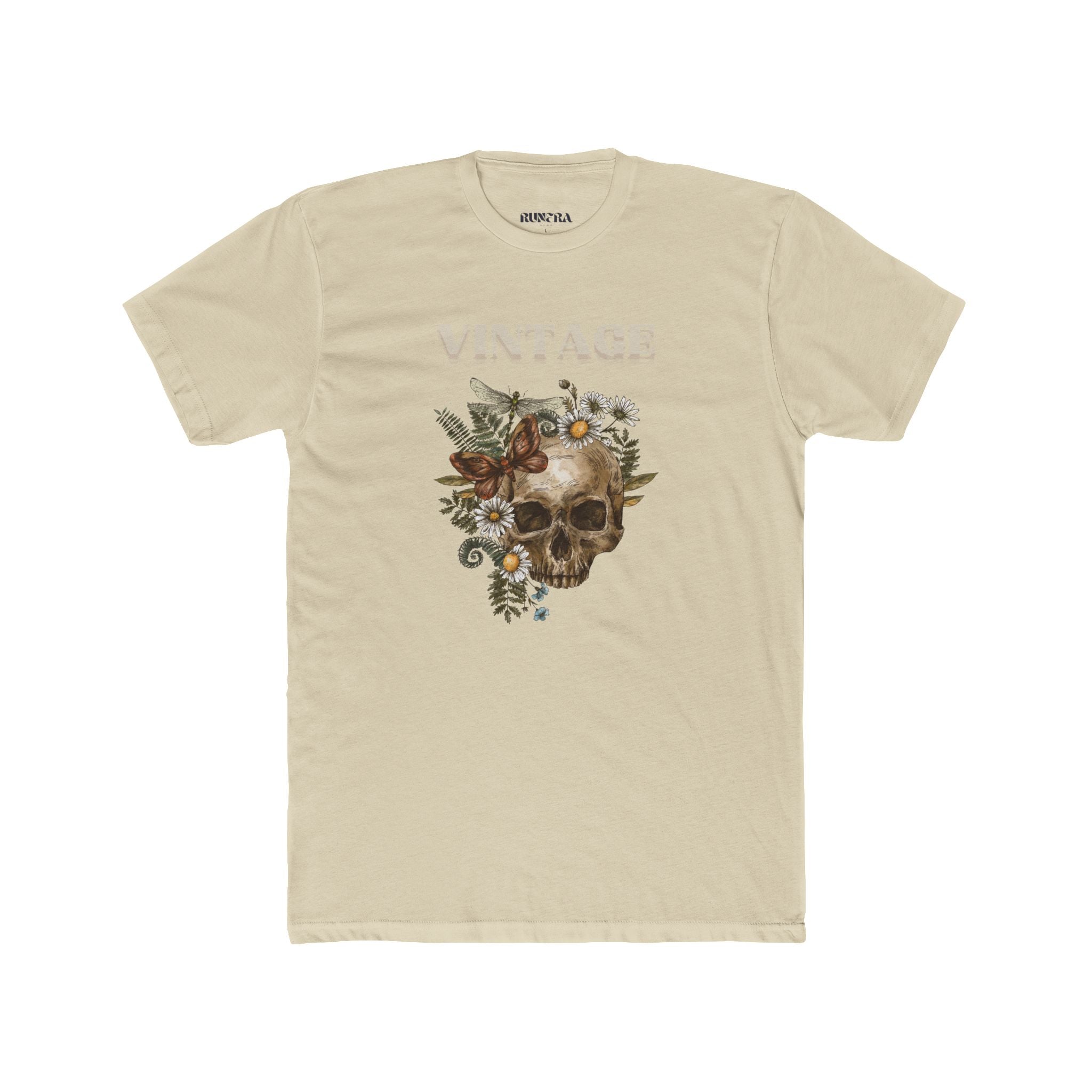 Vintage Skull Unisex Cotton Crew Tee, Graphic Tee, Casual T-Shirt, Unique Gift, Festival Shirt, Unisex Wear