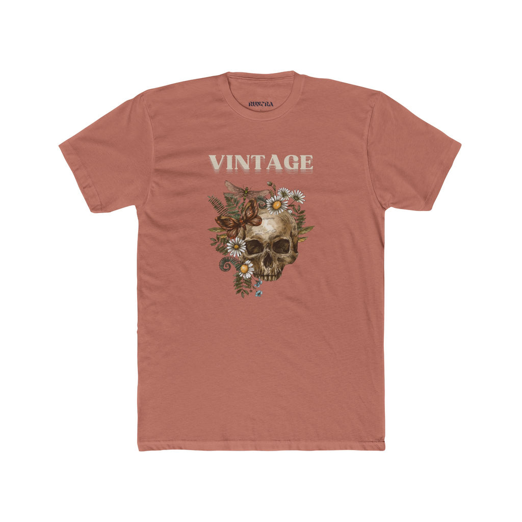 Vintage Skull Unisex Cotton Crew Tee, Graphic Tee, Casual T-Shirt, Unique Gift, Festival Shirt, Unisex Wear