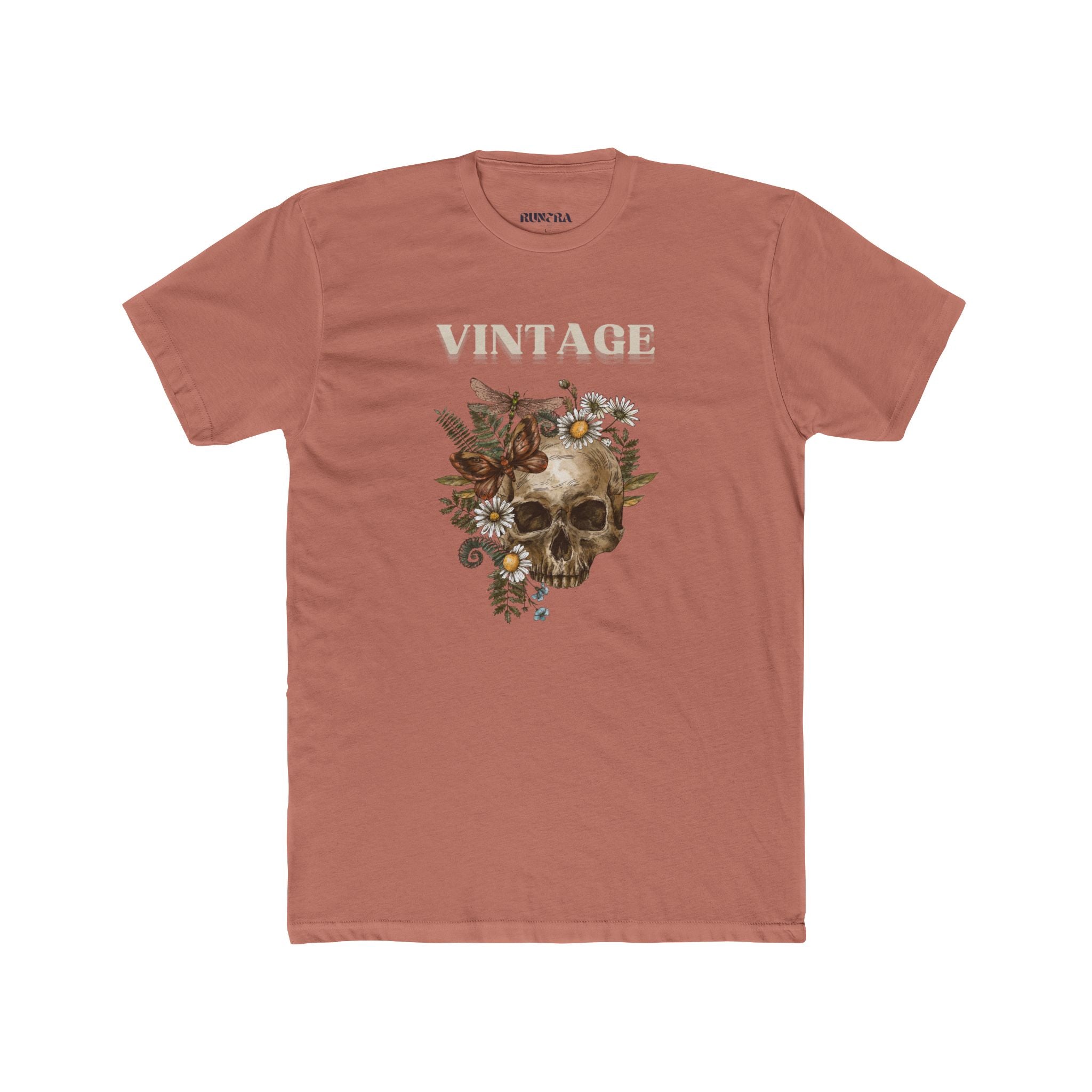 Vintage Skull Unisex Cotton Crew Tee, Graphic Tee, Casual T-Shirt, Unique Gift, Festival Shirt, Unisex Wear