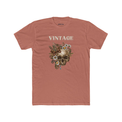 Vintage Skull Unisex Cotton Crew Tee, Graphic Tee, Casual T-Shirt, Unique Gift, Festival Shirt, Unisex Wear