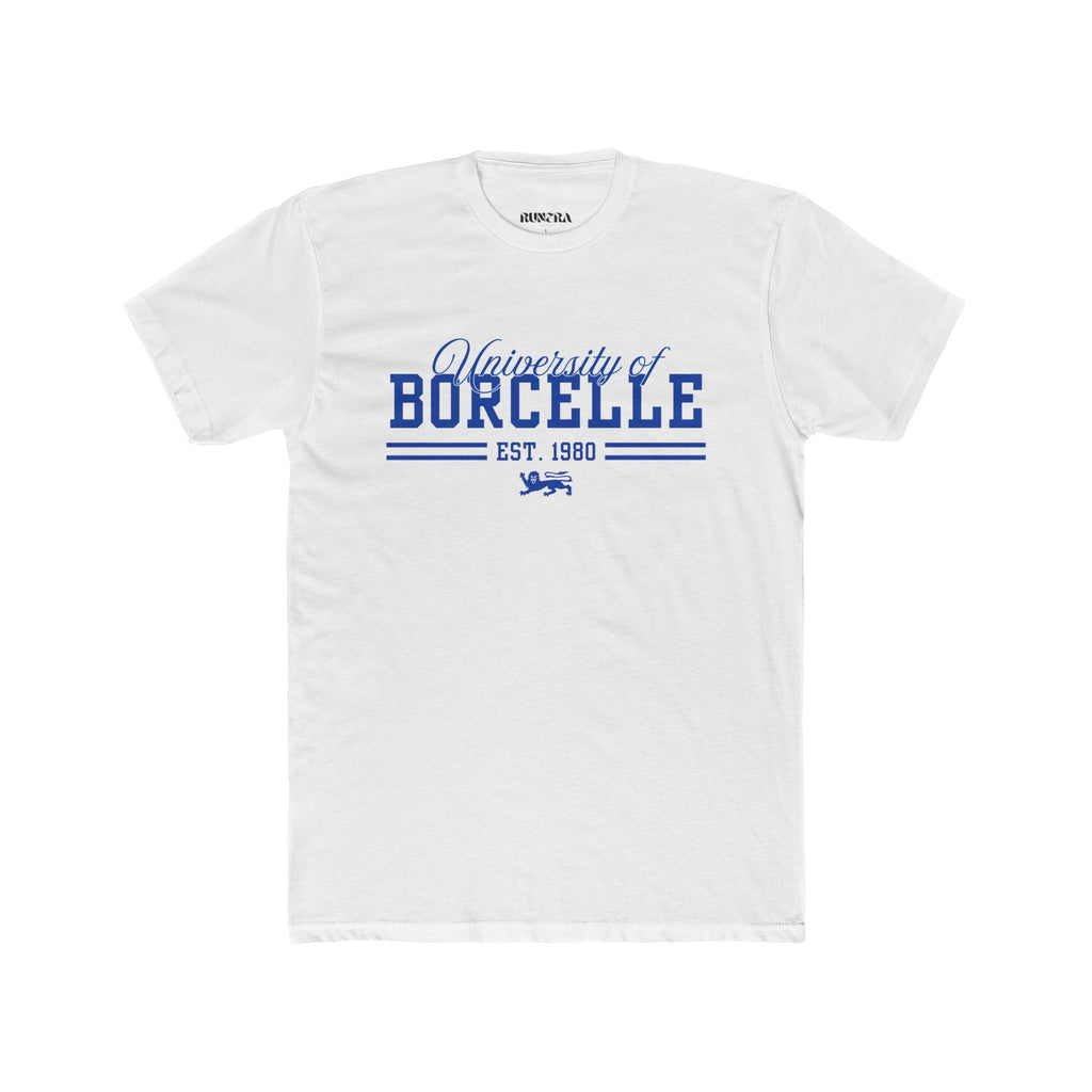 Unisex Cotton Crew Tee with University of Borcelle Est. 1980 Design, College Apparel, Casual Wear, Graduation Gift, University Merchandise