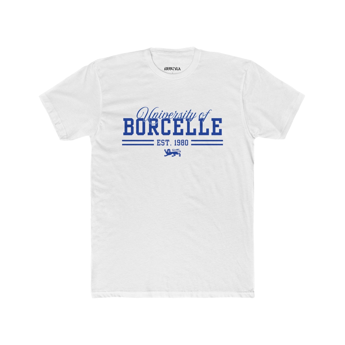 Unisex Cotton Crew Tee with University of Borcelle Est. 1980 Design, College Apparel, Casual Wear, Graduation Gift, University Merchandise