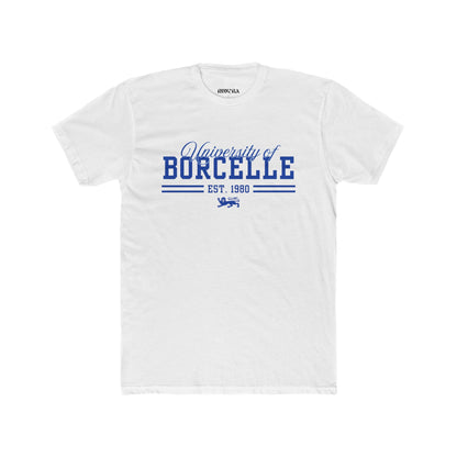 Unisex Cotton Crew Tee with University of Borcelle Est. 1980 Design, College Apparel, Casual Wear, Graduation Gift, University Merchandise