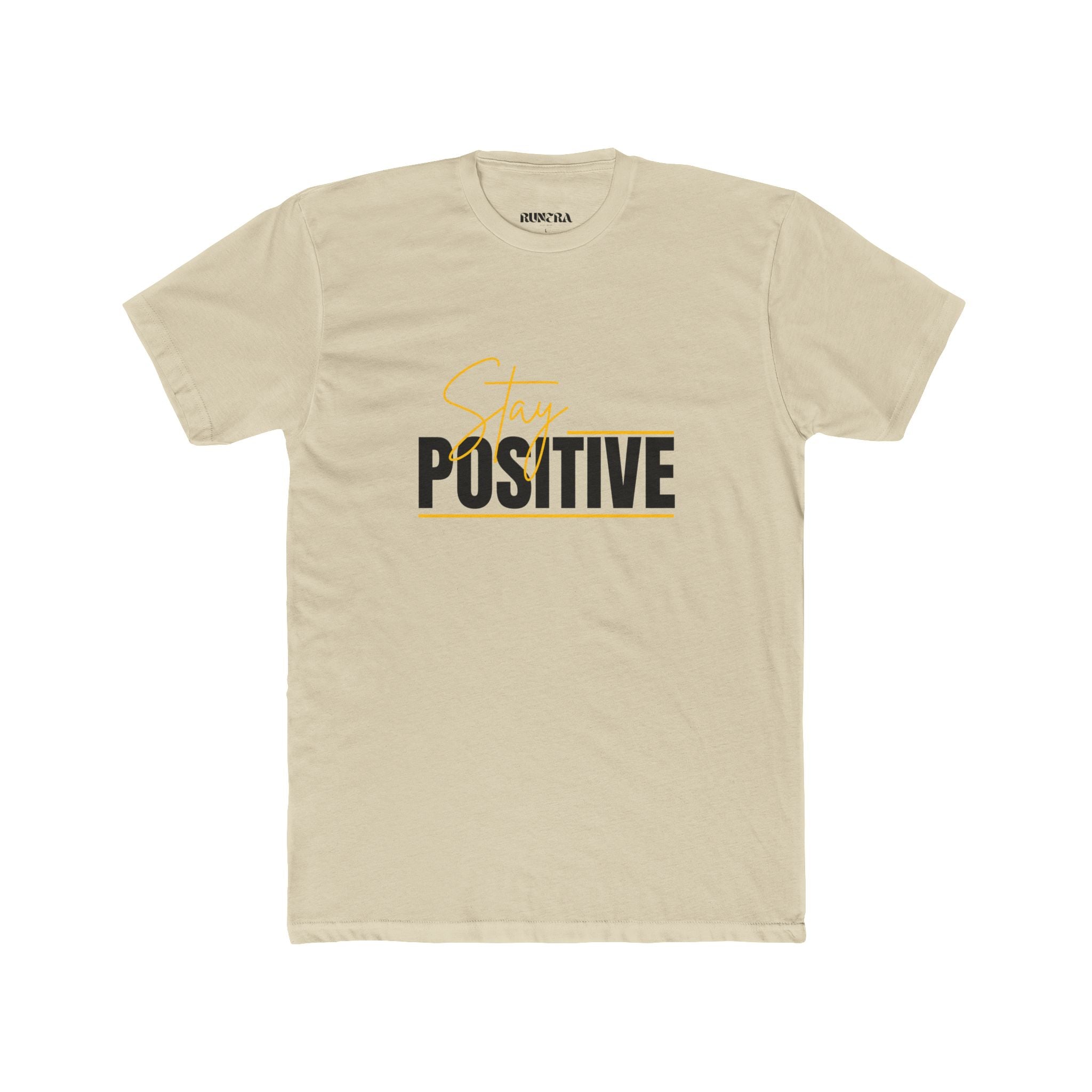 Stay Positive Unisex Cotton Crew Tee, Motivational T-Shirt, Casual Wear, Gift for Friends, Uplifting Apparel