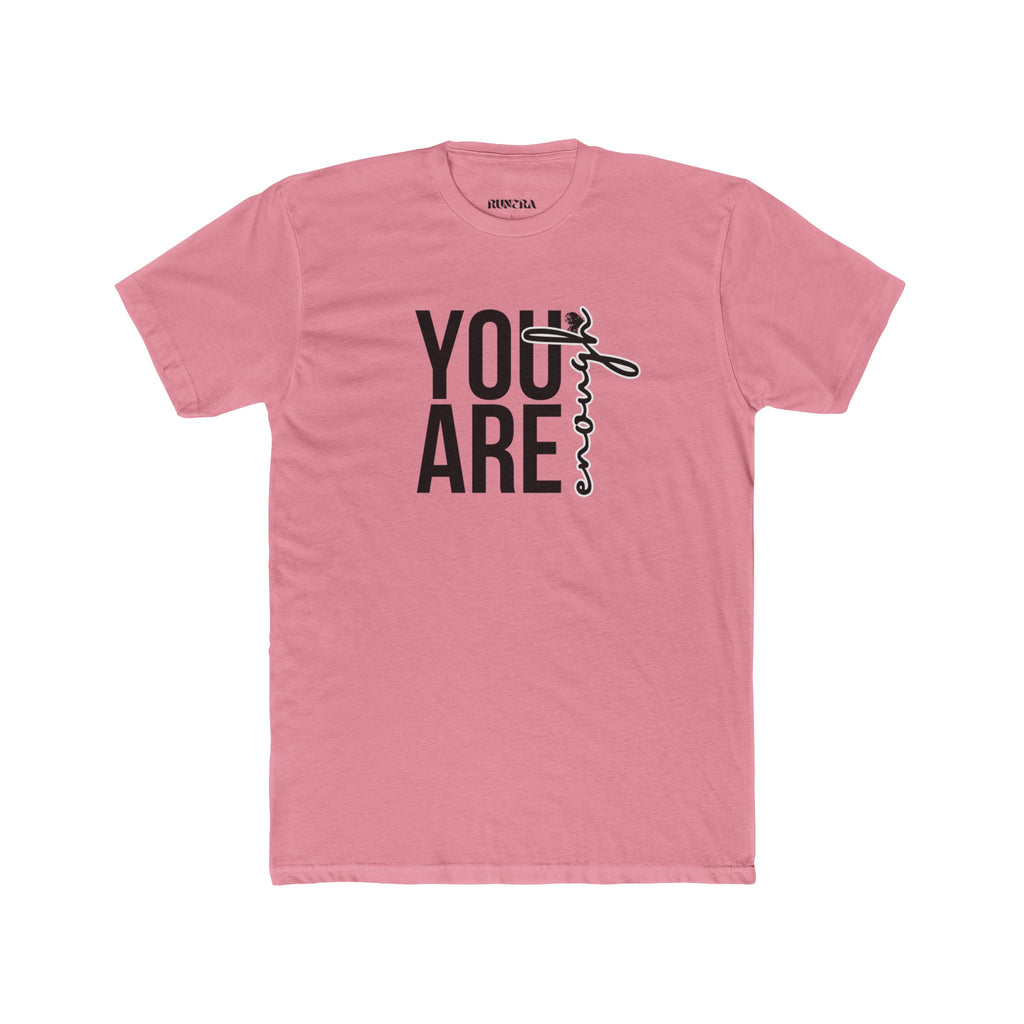 Inspirational Unisex Cotton Crew Tee - You Are Enough, Motivational Shirt, Gift for Friends, Positive Affirmation Apparel, Everyday Wear