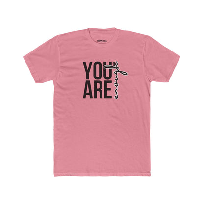 Inspirational Unisex Cotton Crew Tee - You Are Enough, Motivational Shirt, Gift for Friends, Positive Affirmation Apparel, Everyday Wear