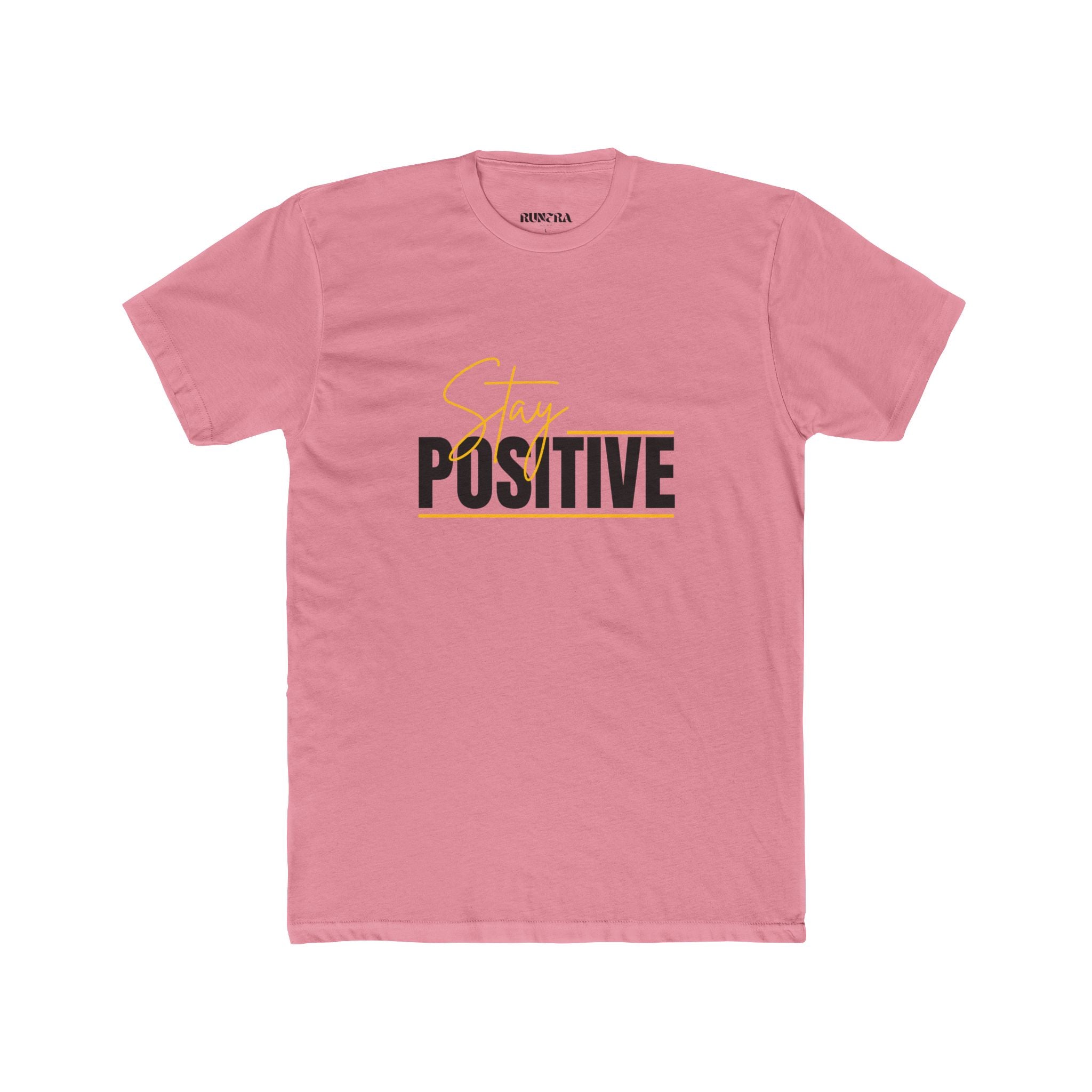 Stay Positive Unisex Cotton Crew Tee, Motivational T-Shirt, Casual Wear, Gift for Friends, Uplifting Apparel