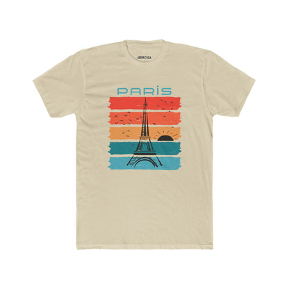 Paris Vintage Graphic Tee for Travelers, Unisex Cotton Crew T-Shirt, Paris Lover Shirt, Travel Gift, Adventure Apparel