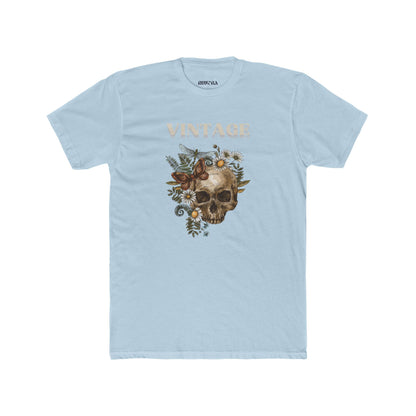 Vintage Skull Unisex Cotton Crew Tee, Graphic Tee, Casual T-Shirt, Unique Gift, Festival Shirt, Unisex Wear
