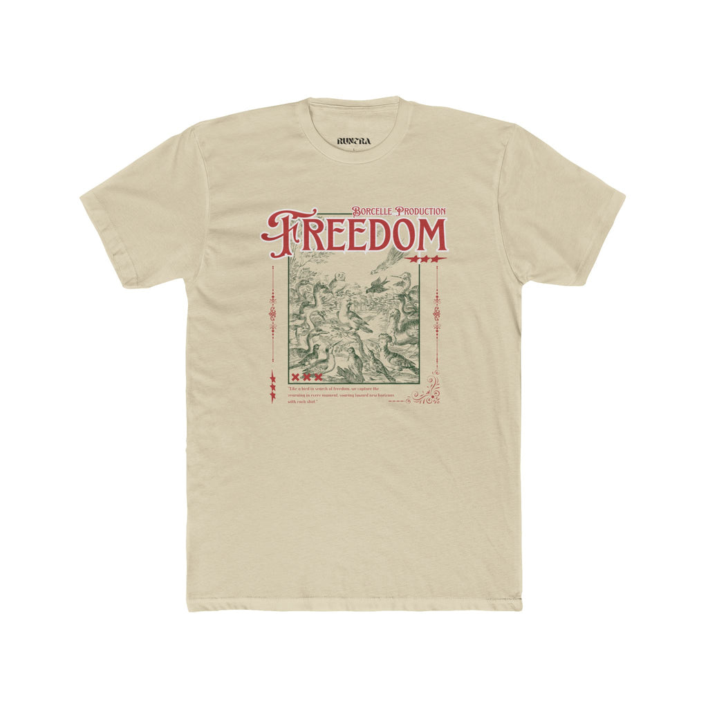 Freedom Graphic Unisex Cotton Tee, Inspirational T-Shirt, Casual Wear, Gift for Friends, Freedom Lover's Apparel