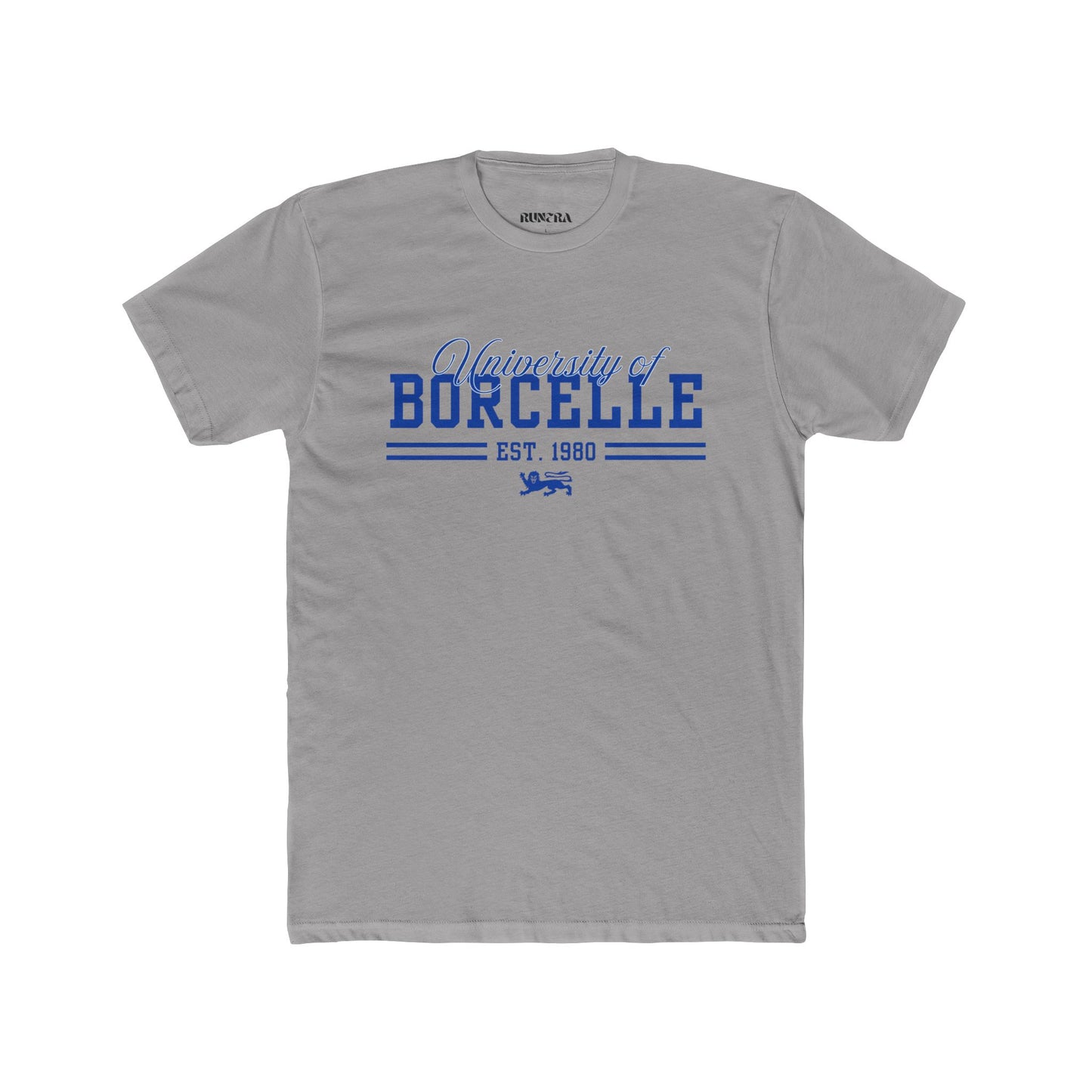 Unisex Cotton Crew Tee with University of Borcelle Est. 1980 Design, College Apparel, Casual Wear, Graduation Gift, University Merchandise