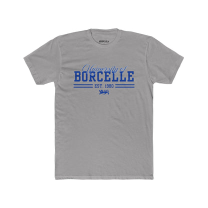 Unisex Cotton Crew Tee with University of Borcelle Est. 1980 Design, College Apparel, Casual Wear, Graduation Gift, University Merchandise