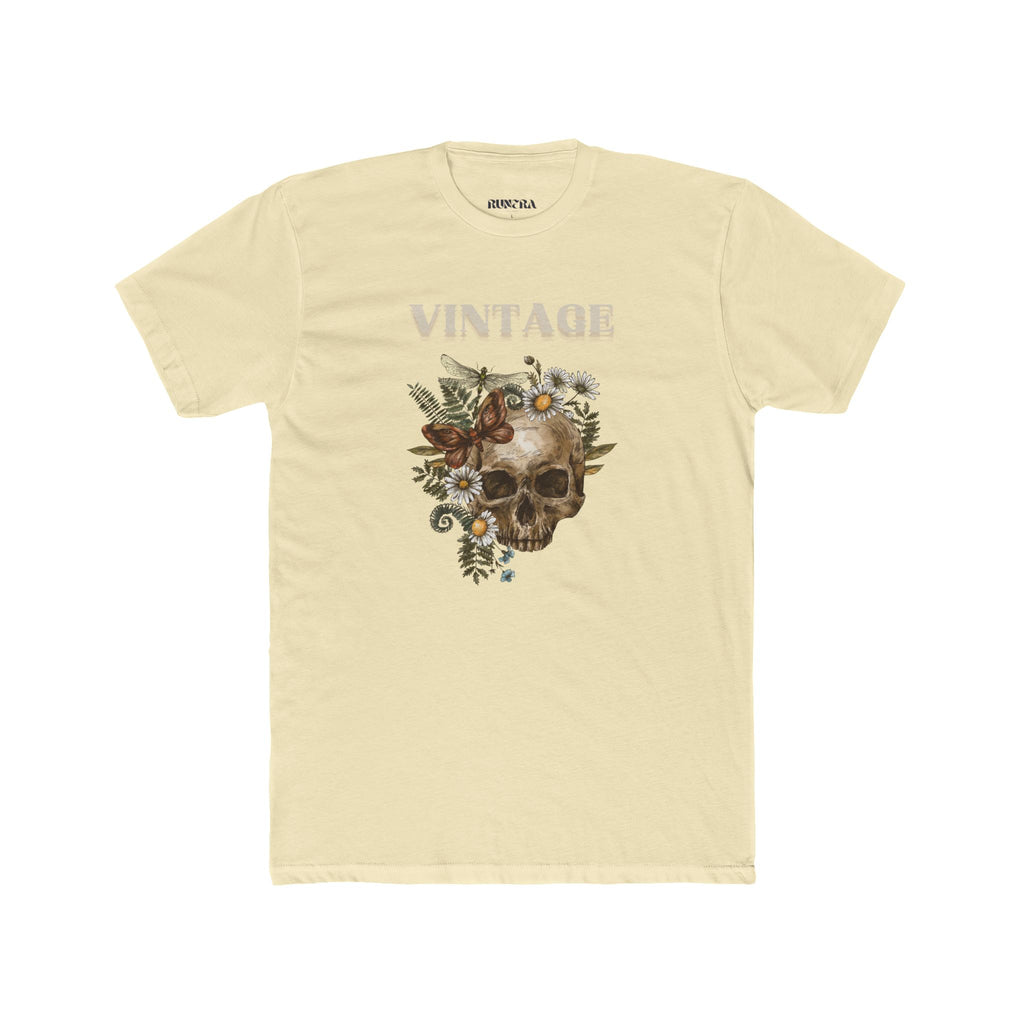 Vintage Skull Unisex Cotton Crew Tee, Graphic Tee, Casual T-Shirt, Unique Gift, Festival Shirt, Unisex Wear