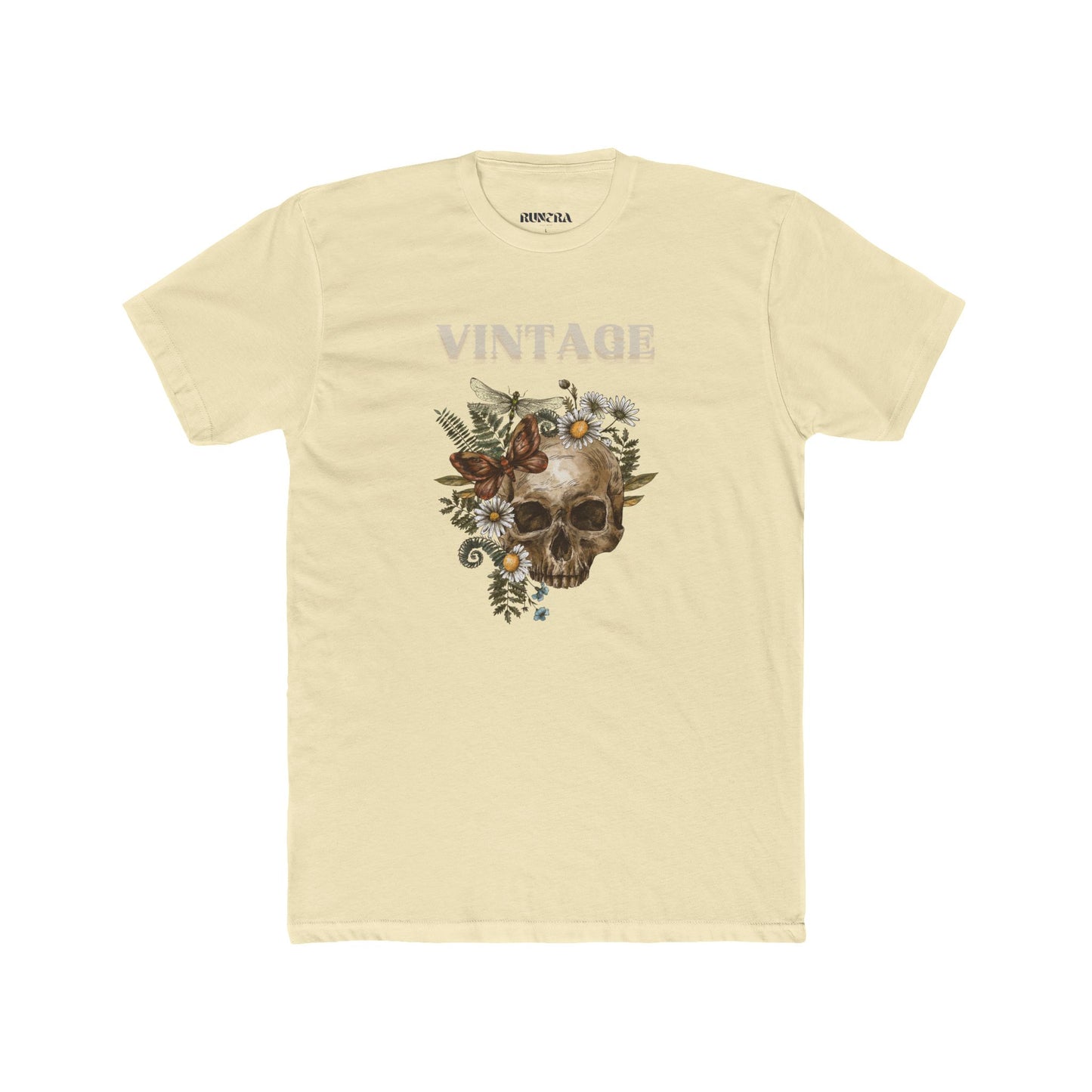 Vintage Skull Unisex Cotton Crew Tee, Graphic Tee, Casual T-Shirt, Unique Gift, Festival Shirt, Unisex Wear