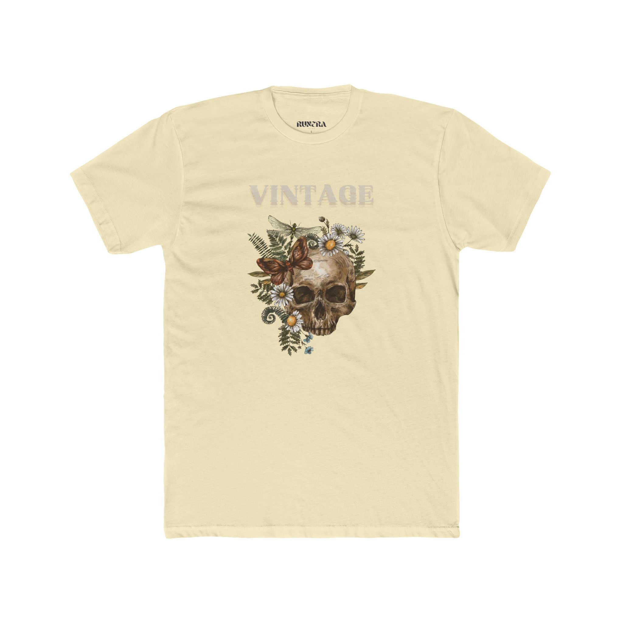 Vintage Skull Unisex Cotton Crew Tee, Graphic Tee, Casual T-Shirt, Unique Gift, Festival Shirt, Unisex Wear
