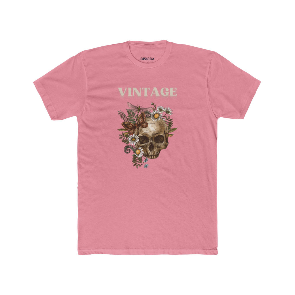 Vintage Skull Unisex Cotton Crew Tee, Graphic Tee, Casual T-Shirt, Unique Gift, Festival Shirt, Unisex Wear