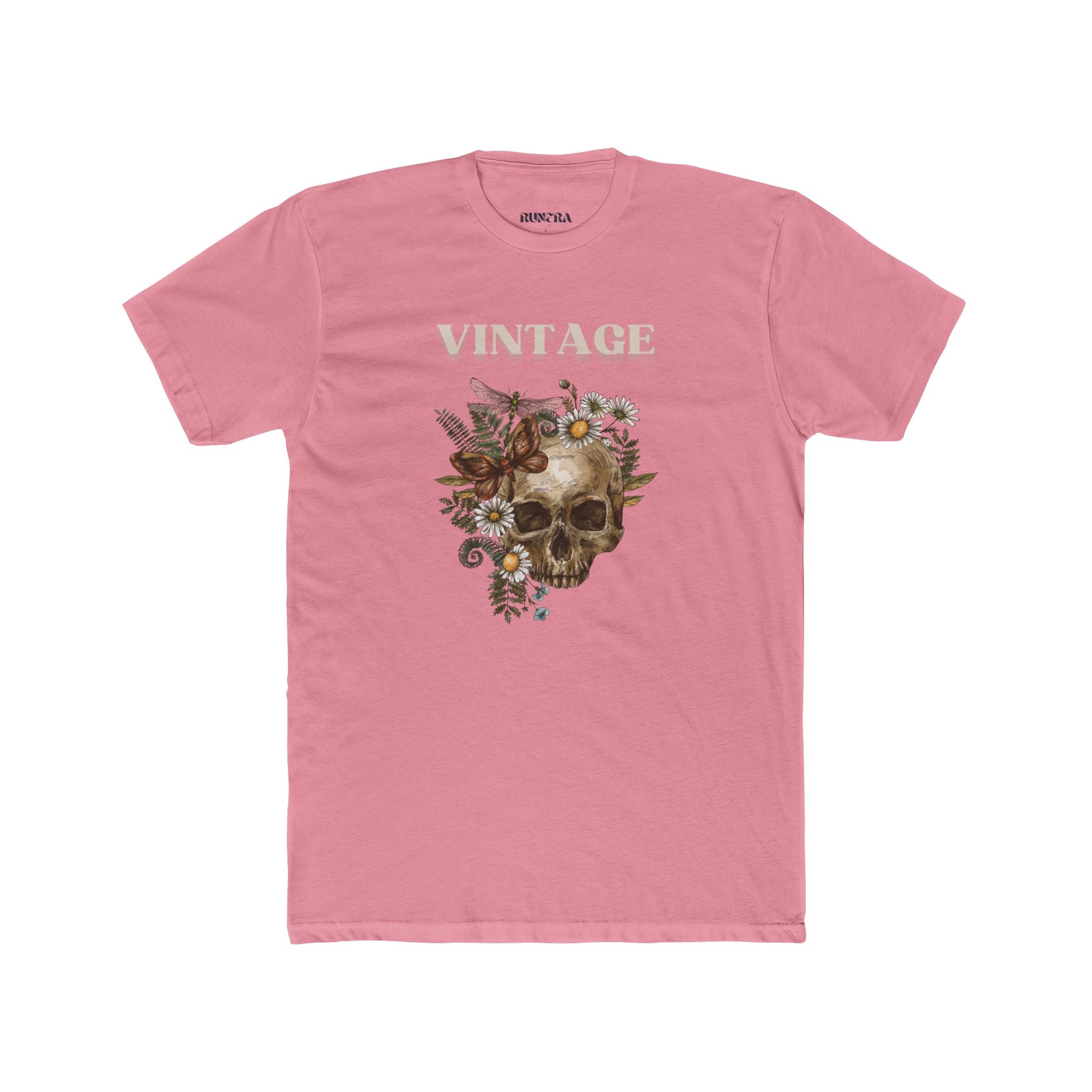 Vintage Skull Unisex Cotton Crew Tee, Graphic Tee, Casual T-Shirt, Unique Gift, Festival Shirt, Unisex Wear